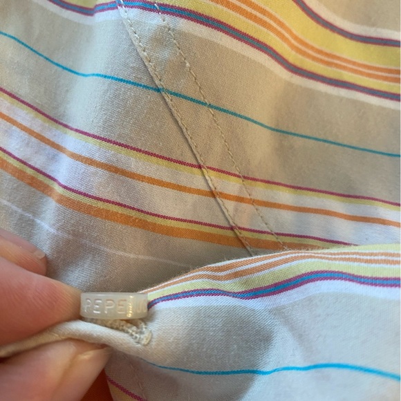 Pepe Jeans Kids stripped Collared Long Sleeve Cotton Shirt - size small boys - Picture 7 of 10